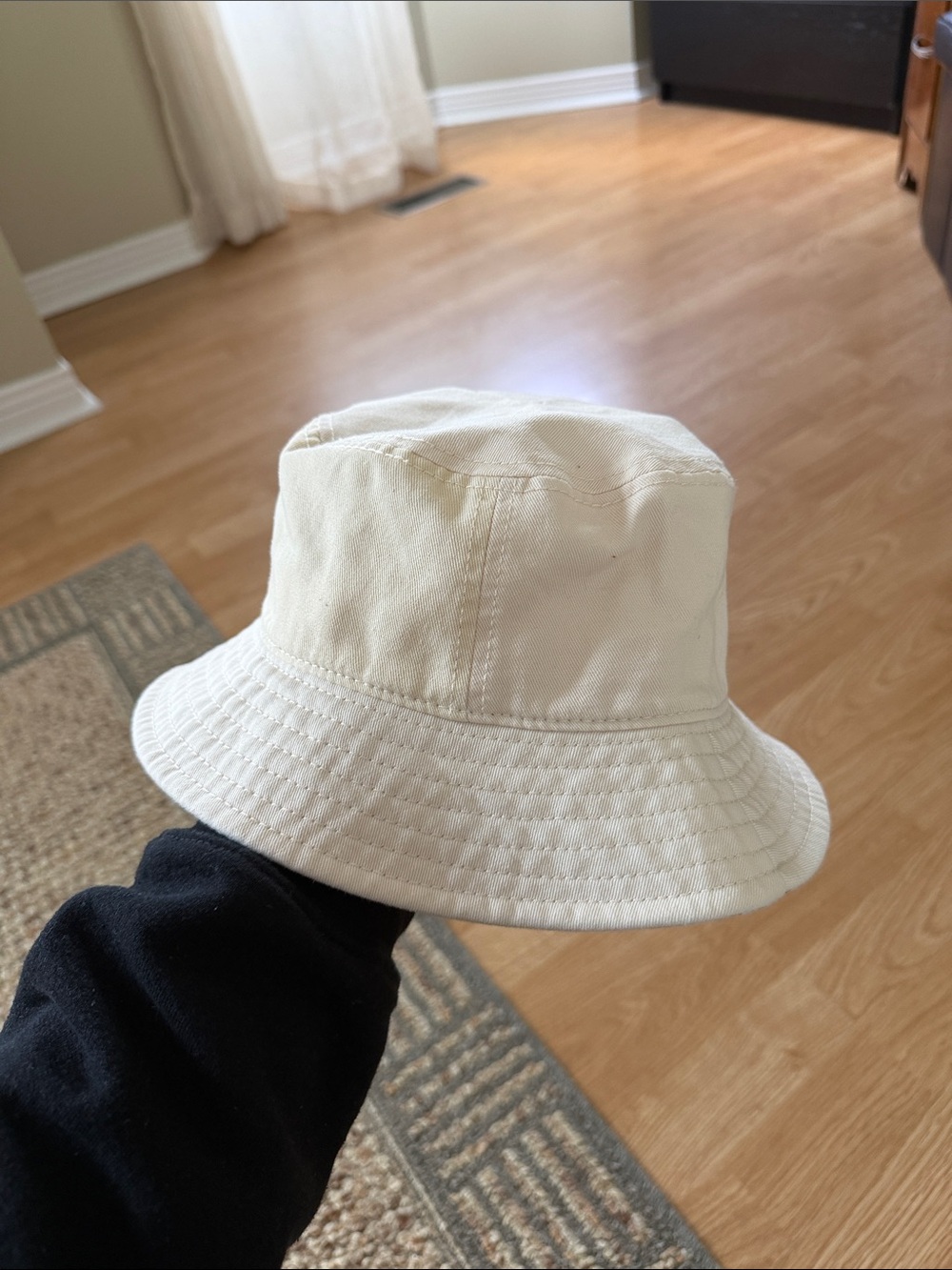 aerie Cream Cotton Bucket Hat